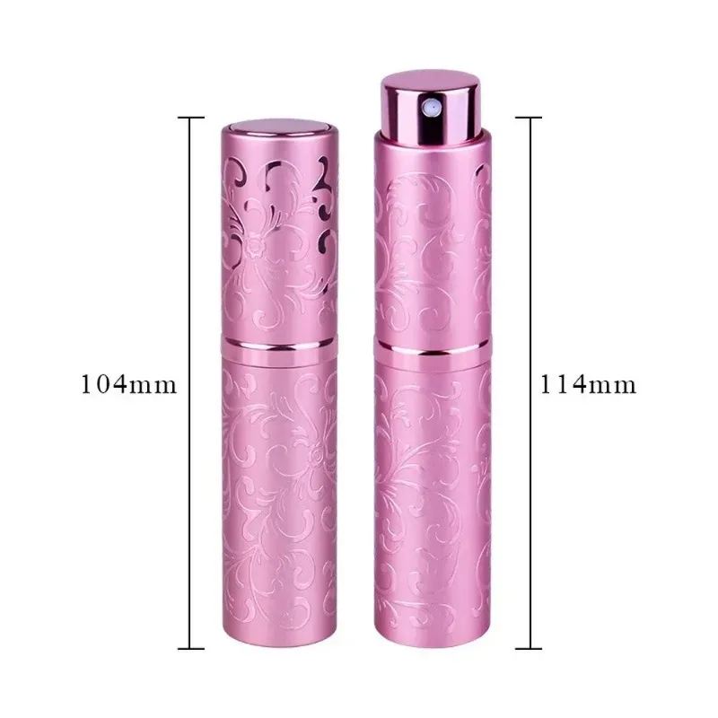 10 ml rattan wzór napełnionych perfum butelka przenośna obrotowa aluminiowa rozpylacz rozpylający pusty spray butelka perfum do podróży