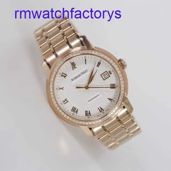 Minimalista AP Wrist Watch Series Classic Series 15155 ou Homem de Gold Rose de 18k com Diamond Automatic Machinery Swiss Watch World Famous Luxury Watch Diâmetro 36mm