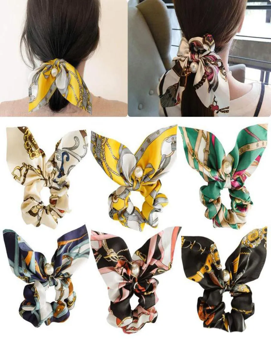 34 Stil neuer Bowknot Elastic Hair Bands für Frauen Mädchen Perle Scunchies Stirnband Haarbindungen Pferdeschwanzhalter Weihnachten Haare Accesso5317726