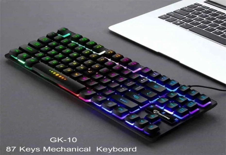 Lumowinous Gaming Mechaniczna klawisze 87 Klawisze z RGB LED LED LED ODLICA USB PRZEWODNIE WODYBORP KLEATORD Multimedia na tabletkę 24697979