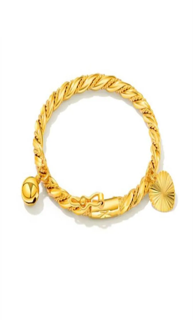 Europe et Amérique Bébé Beau Bracles Yellow Gold plaqués Bracelet Bracelet Bracelet pour bébés Kids Nice Gift1183714