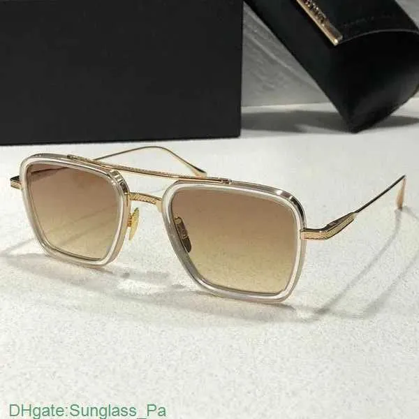 2024 Men's Retro Pilot Square Women's Sunglasses Fashion Designer Gold Frame UV400 Gradient LXN-EVO DITA 8BI8