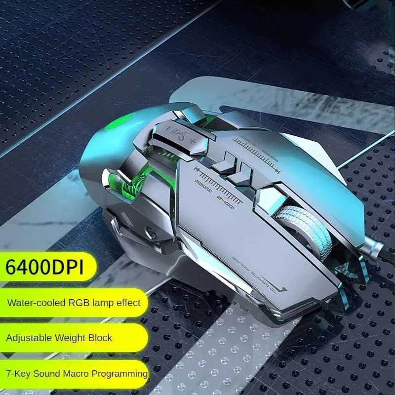 New Mechanical Wired Gaming Mouse 9 Key ro Definition 12800 DPI Color Backlit Game Player Cputer Peripheral for Windows PC Y241116