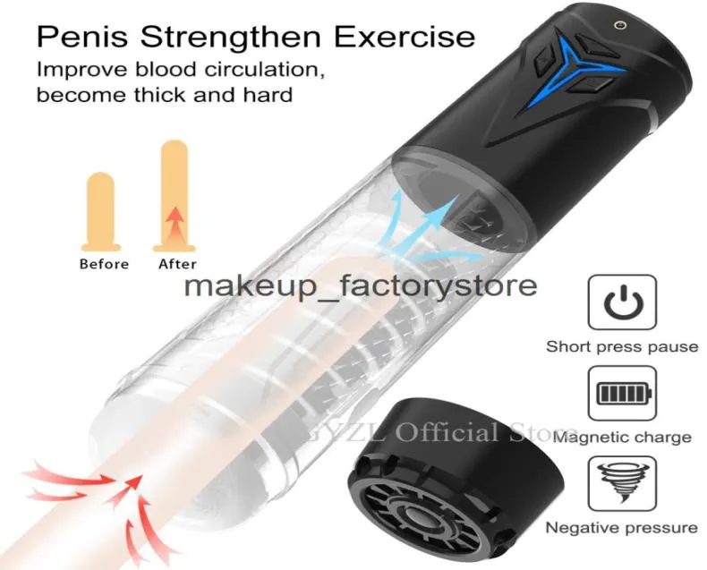 마사지 자동 음경 익스텐더 진공 펌프 USB 충전 전기 음경 펌프 남성용 성 토이 남성 페닐 확대 발기 수컷 mastu8429591