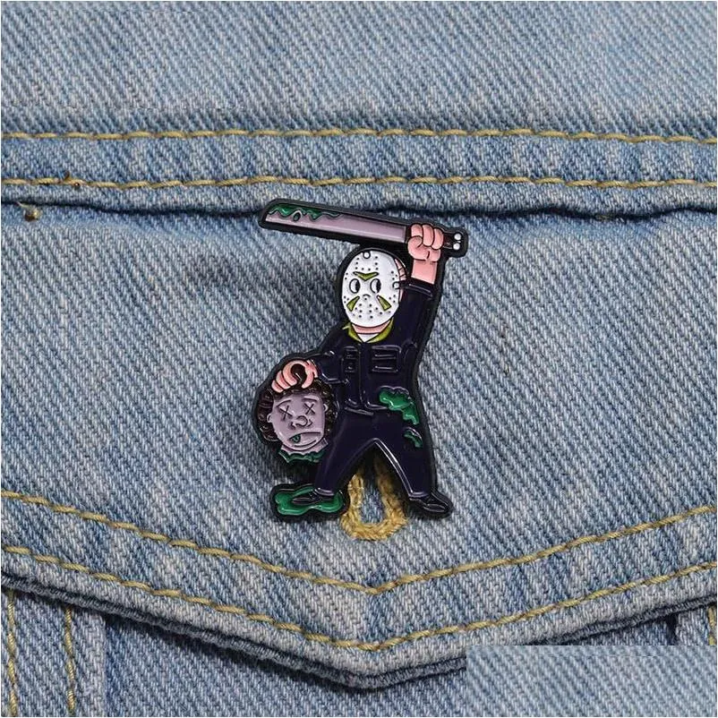 Acessórios de desenhos animados Personagem de filme de terror Halloween Pin Filmes Cute