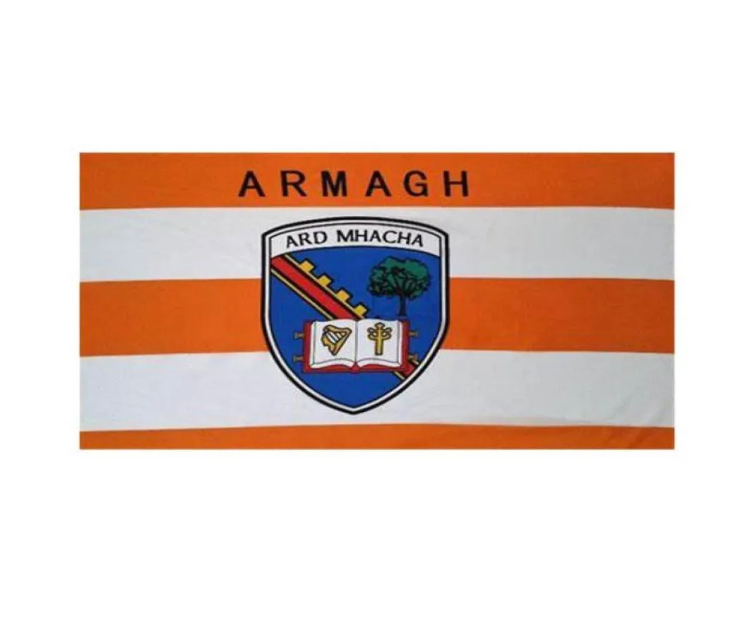 Ireland County Armagh Banner 3x5FT 90x150cm Double Stitching Flag Festival Party Gift 100D Polyester Indoor Outdoor Printed se6295565