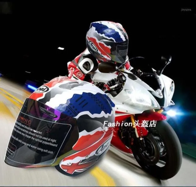 Motorcykel Half Hjälm Safety Flip Up Motorcykel Racing Off Road Helmet Capacete Dot Certificate Summer Season12242146