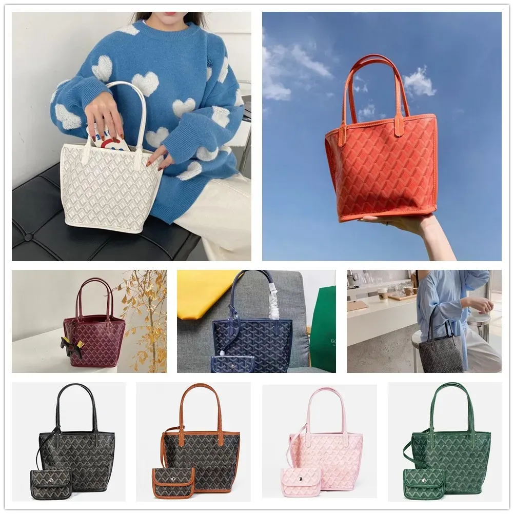 2023 hochwertige Modedesigner Tasche Damen Männer Brieftaschen Großhandel Anjou Mini Crossbody Doppelseitige Einkäufe Totes Hangbag Leder sh