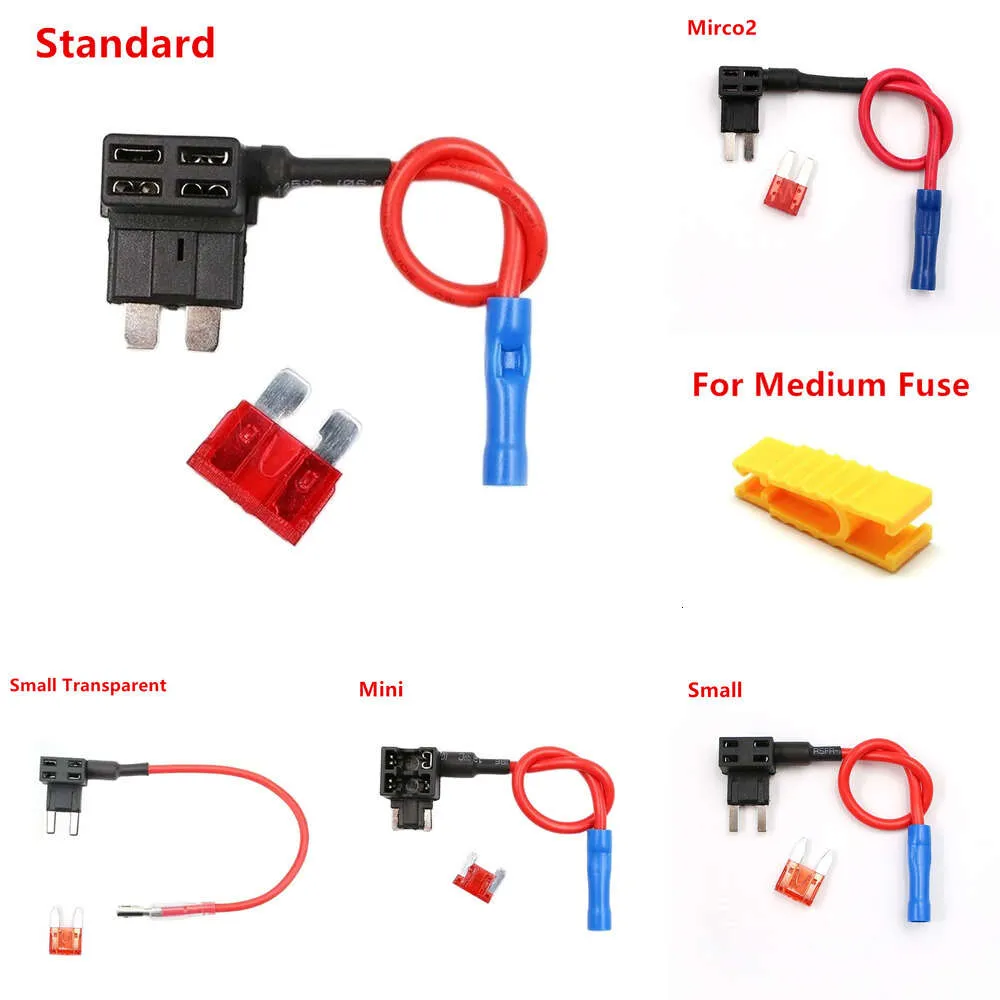 New 12V MINI SMALL MEDIUM Size Car Holder Add-a-circuit TAP Adapter 10A Micro Mini Standard ATM Blade Fuse with