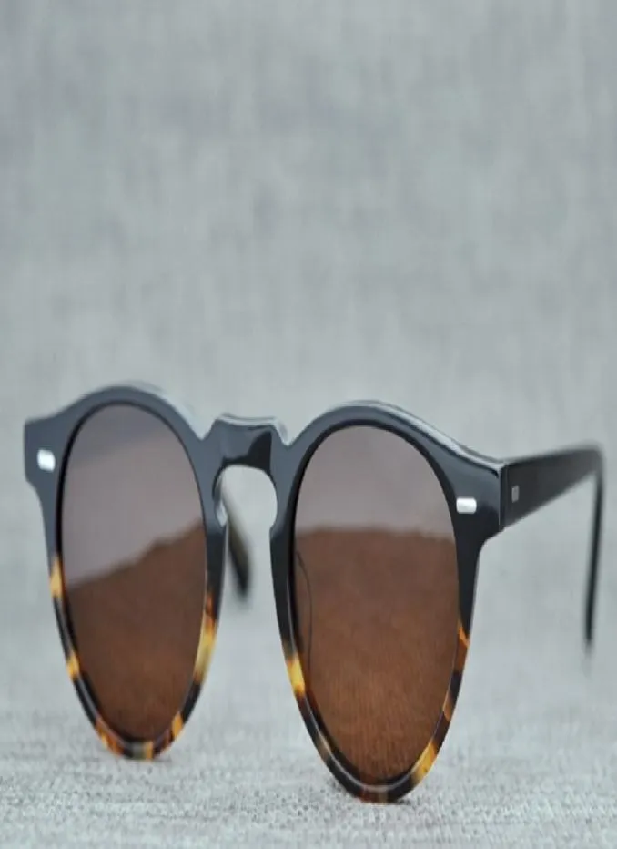 LuxuryGregory Peck Brand Мужчины женщины солнцезащитные очки Oliver Vintage Polarized Peoples OV5186 Ретро солнечные очки OV 5186 с полным пакетом 2369600