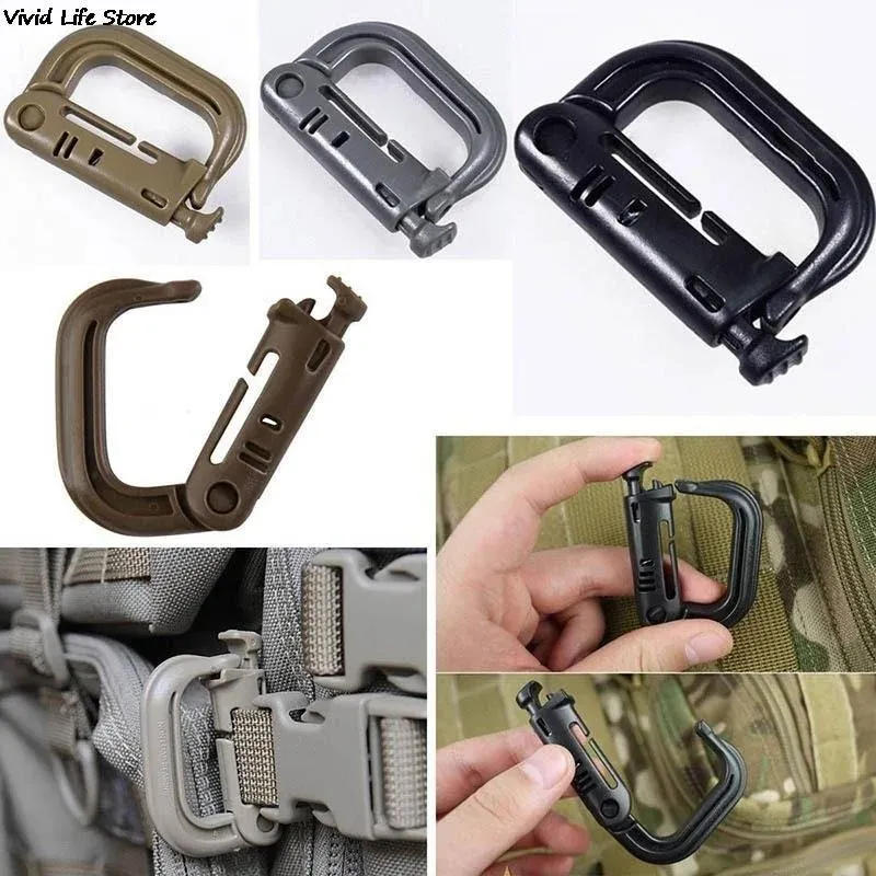 Webbing Lock Grimlock Attach Quickdraw Buckle Snap Shackle Carabiner Clip Mountain Molle Camp Hike Backpack Climb Outdoor