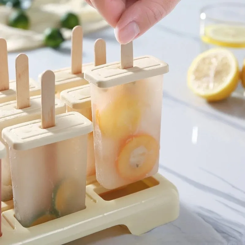 4-9 cellen grote siliconen ijs ijsvorm Popsicle mallen diy zelfgemaakte dessert vriezer vruchtensap ijs popmaker malsticks