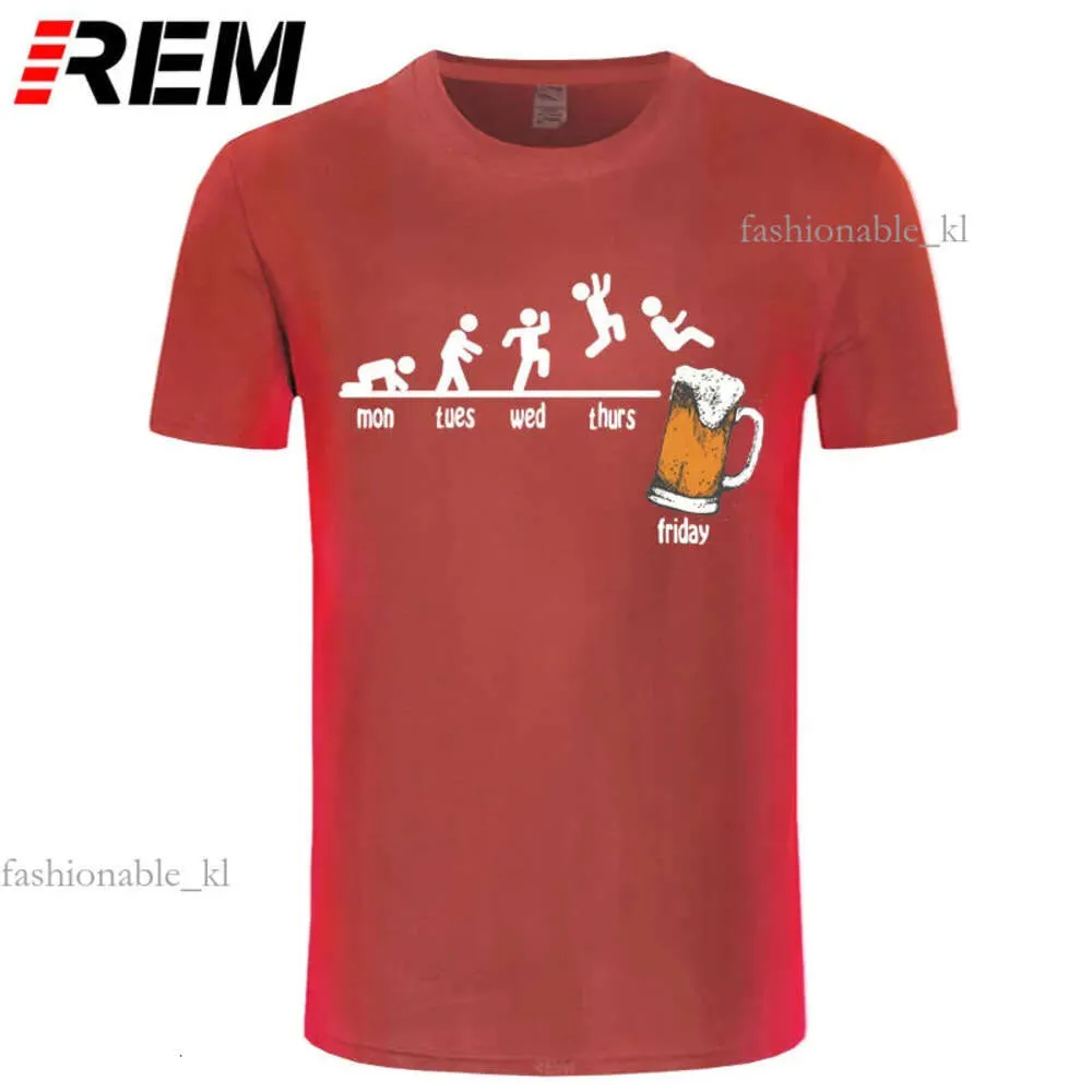 Designer hoogwaardige luxe mode vrijdag bier drinkhals heren t-shirt time schema maandag dinsdag woensdag donderdag digitale print katoen t-shirts 730