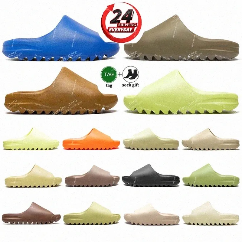 Hommes glisses de concepteurs pantoufles femmes mousse coureur Vermillion minéral bleu onyx pur sandales ocre resin slog désert ararat runr glins fashion plage chaussures