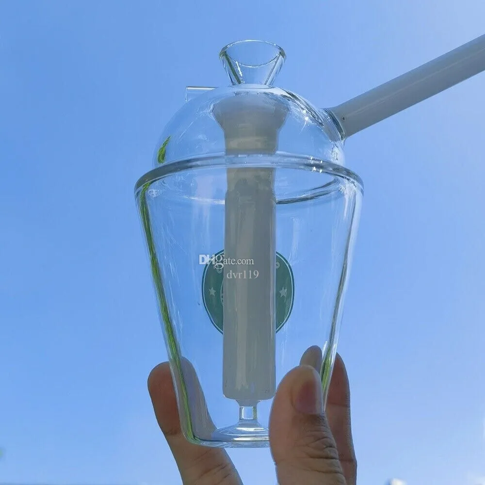 20cm ağır cam bong içecek su borusu nargile boruları 14mm kase