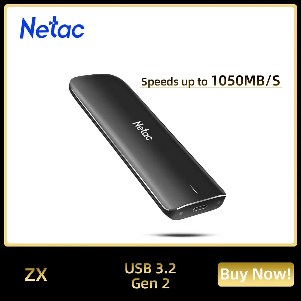 Unidades NETAC externo SSD 1TB 250GB 500GB Externo portátil SSD 1050MB/S USB 3.2 Gen2 Tipo C Para laptop Xbox Phone