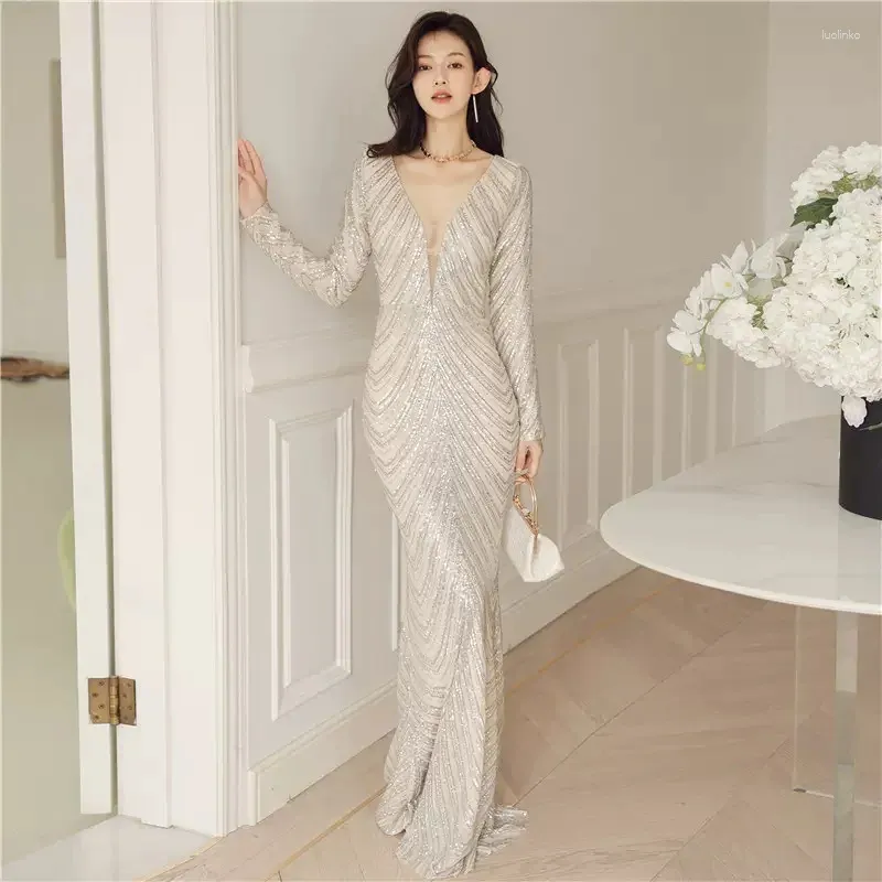 open lace back dress Mauve Purple V Neck Tulle Boho Prom Dresses Long with Lace Gown PL1042 –  Siaoryne