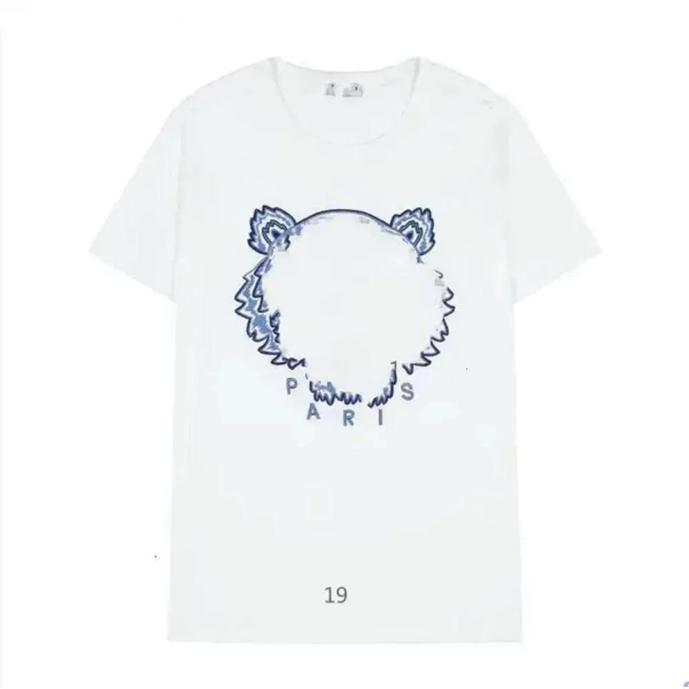 Kenzio designer t shirt toppkvalitet män designer t shirt tiger kvinnor tshirts womens sommar streetwear kläder kort ärm tiger huvud broderi grafisk tee 875