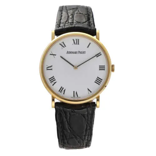 Designer Watch Luxury Automatic Mechanical Watches Jules 18K Yellow Gold White Roman Manual Wind Movement Wristwatch