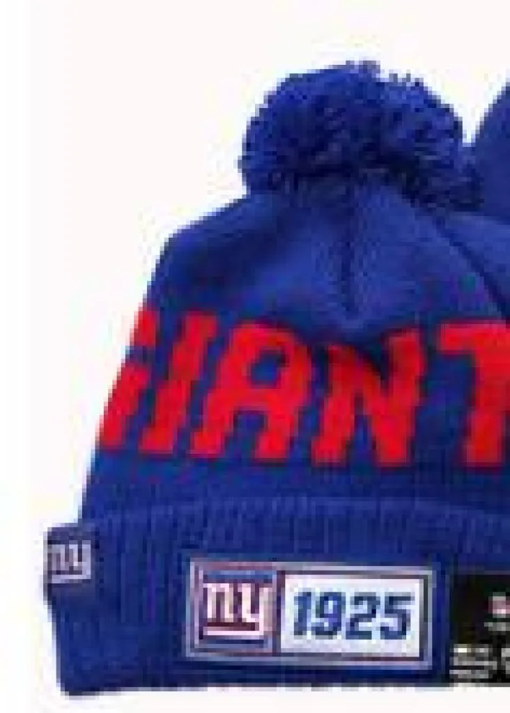 Gigantes de moda inteira GIANTES BEANIE 100ª temporada lateral clima frio grafite esporte chapéu de malha todas as equipes Cap de lã de inverno outlet3205258