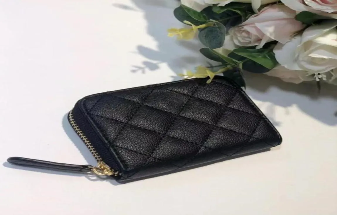 Designer Designer Coin Pulses Black Zipper Pocket Women Clutch Wardents Worth Card Thoughs Fashion Piccole Bag1651299