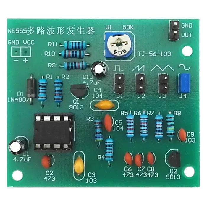 Tillbehör Sine Triangle Square Wave NE555 Multikanals vågformgeneratormodul DIY -satser