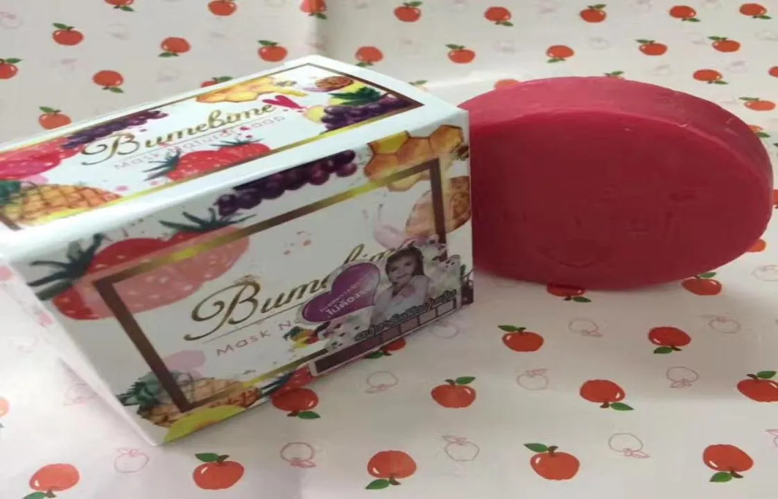 Bumebime Mask Natural Handmade Soap Skin Body Body Wedding Bombs مع الفاكهة الأساسية البيض البيضاء البيضاء البيع بالتجزئة في Stock2060299