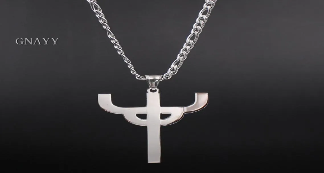 jewelry 3242mm size Gothic Punk Judas Priest Necklace Stainless Steel Men039s Favorite Pendant merch logo symbol Char5239033