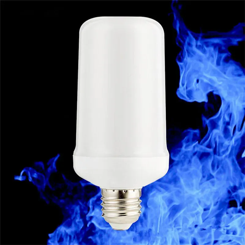 Blue Fire E27 LED Flame Effect Fire Light Bulb Creative Lights Blue Flickering Atmosphere Halloween Christmas Decorative Lamp
