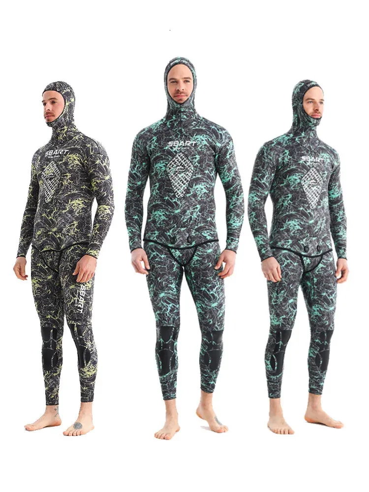 Sbart 15mm Split Diving Suit Mens Cold and Warm Swimming Surfing Free Deep Fishing Hunting 240407