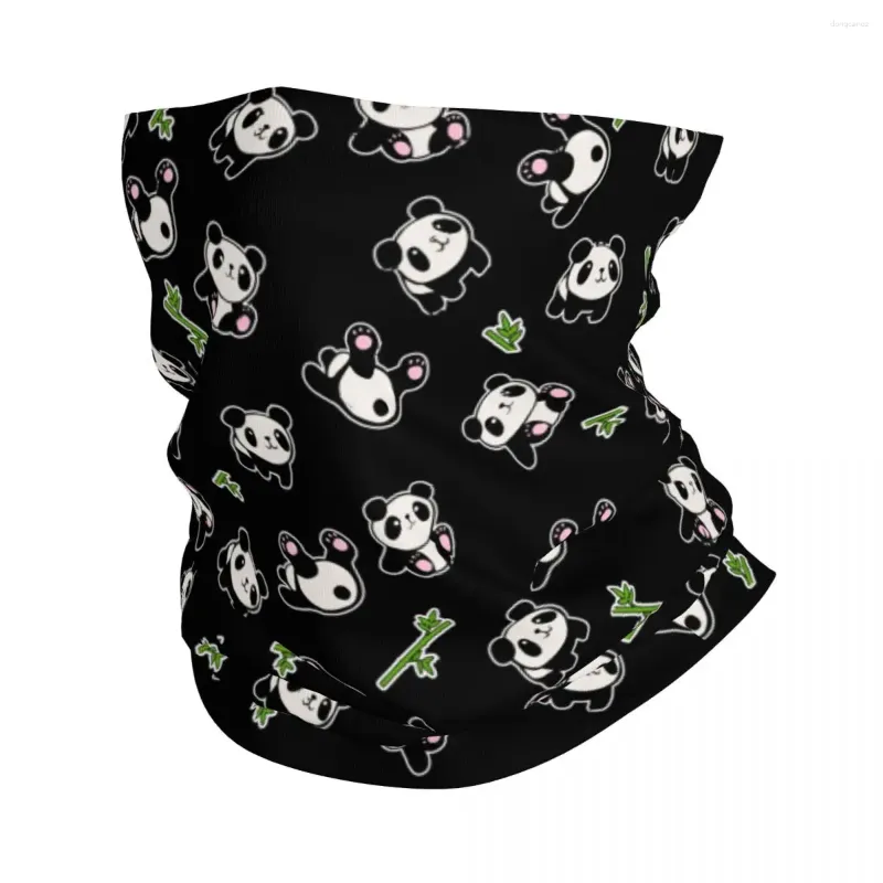 Cradions de panda bandana gaiter caricaturé imprimé caricaturé animal cagoule visage écharpe couches chaudes sports extérieurs unisexes adultes respirant