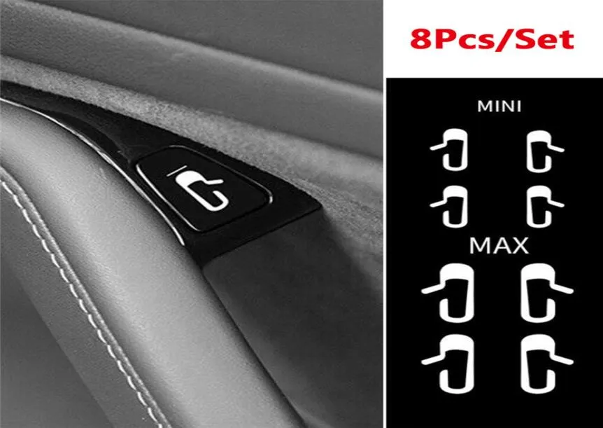 8pcsset car Door Open Exitステッカーデカールフィットテスラモデル3インテリア装飾