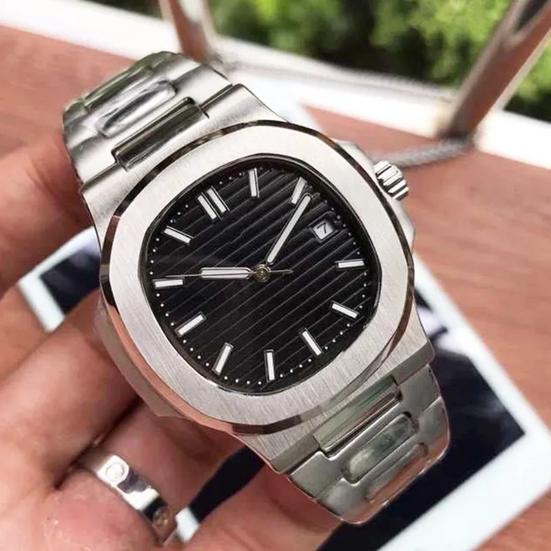 Aangepaste herenplein horloges luxe mode automatisch horloge voor heren Mechanische polshorloge stalen riem hardlex glas reloj hombre