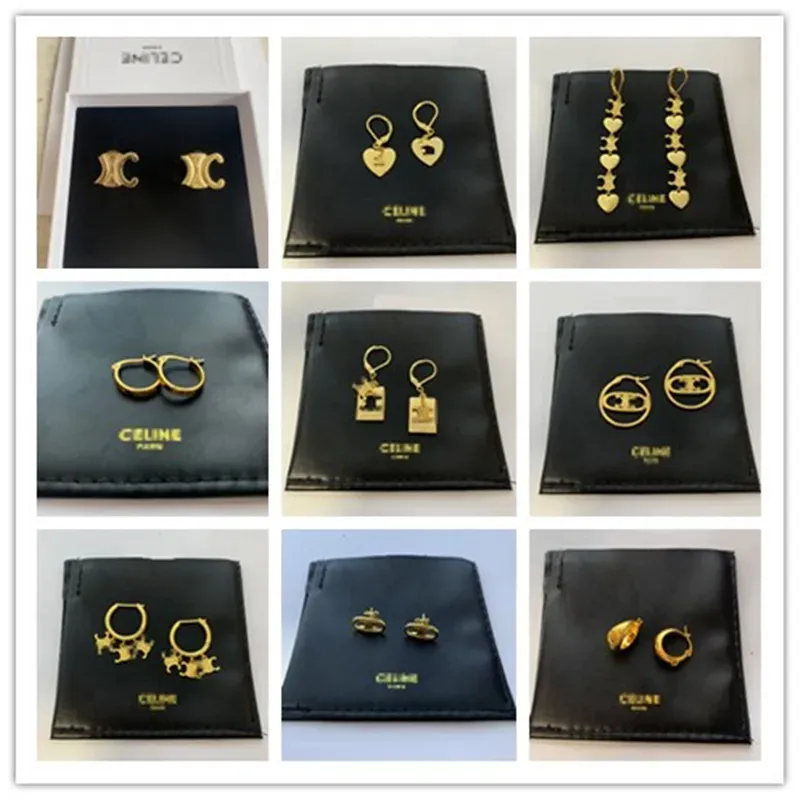 Stud Ce Ear Stud Earring Designer Jewelry Women Women Brand Ornaments Festa Accessori di alta qualità Accessori Gold Orecchini interi