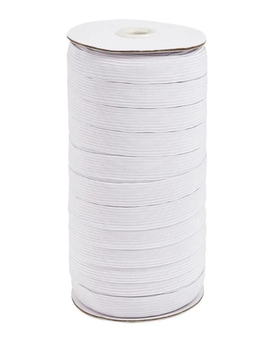 1roll Flat Elastic Cord Stretch Rope Sewing Thread WhiteBlack 4568101214mm Handmade Multiple Function1550725