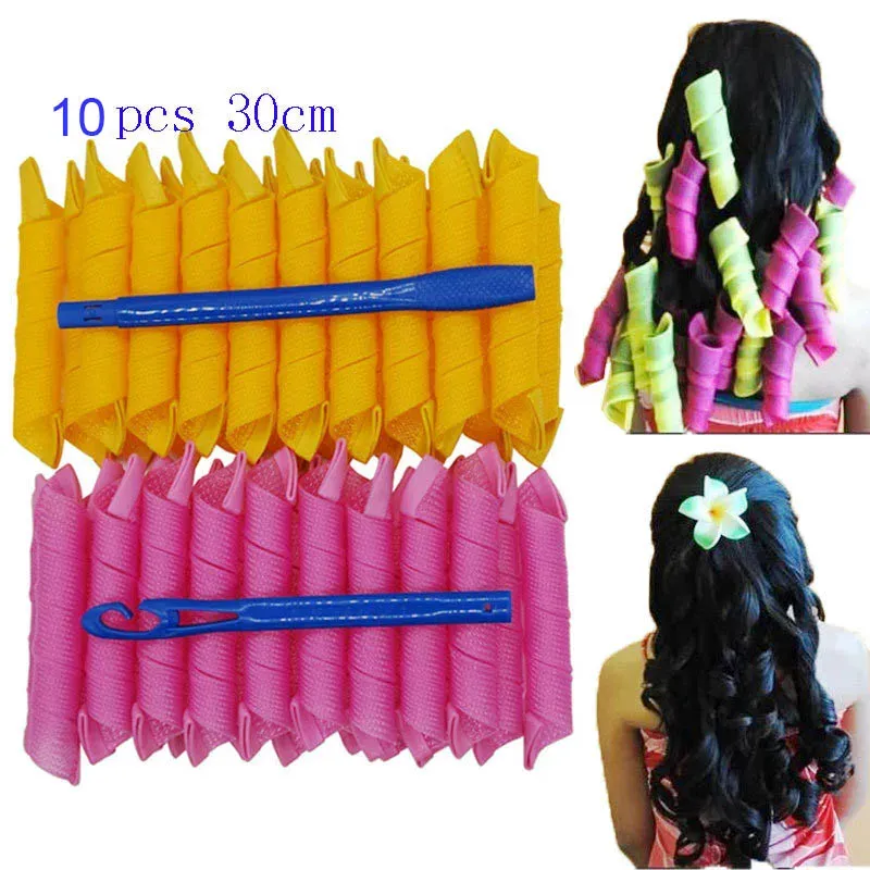 Scissors Heatless Curling Headband 12/10pcs No Heat Hair Curls Ribbon Hair Rollers Sleeping Soft Headband Hair Curlers Hair Styling Tools