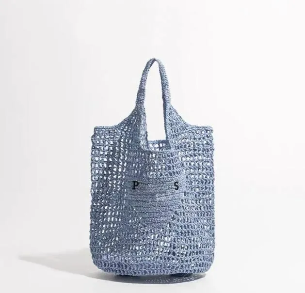 Designer Shoulder Beach Bag Fashion Mesh Hollow Woven Shopping Bags for Summer Straw Tote Bag