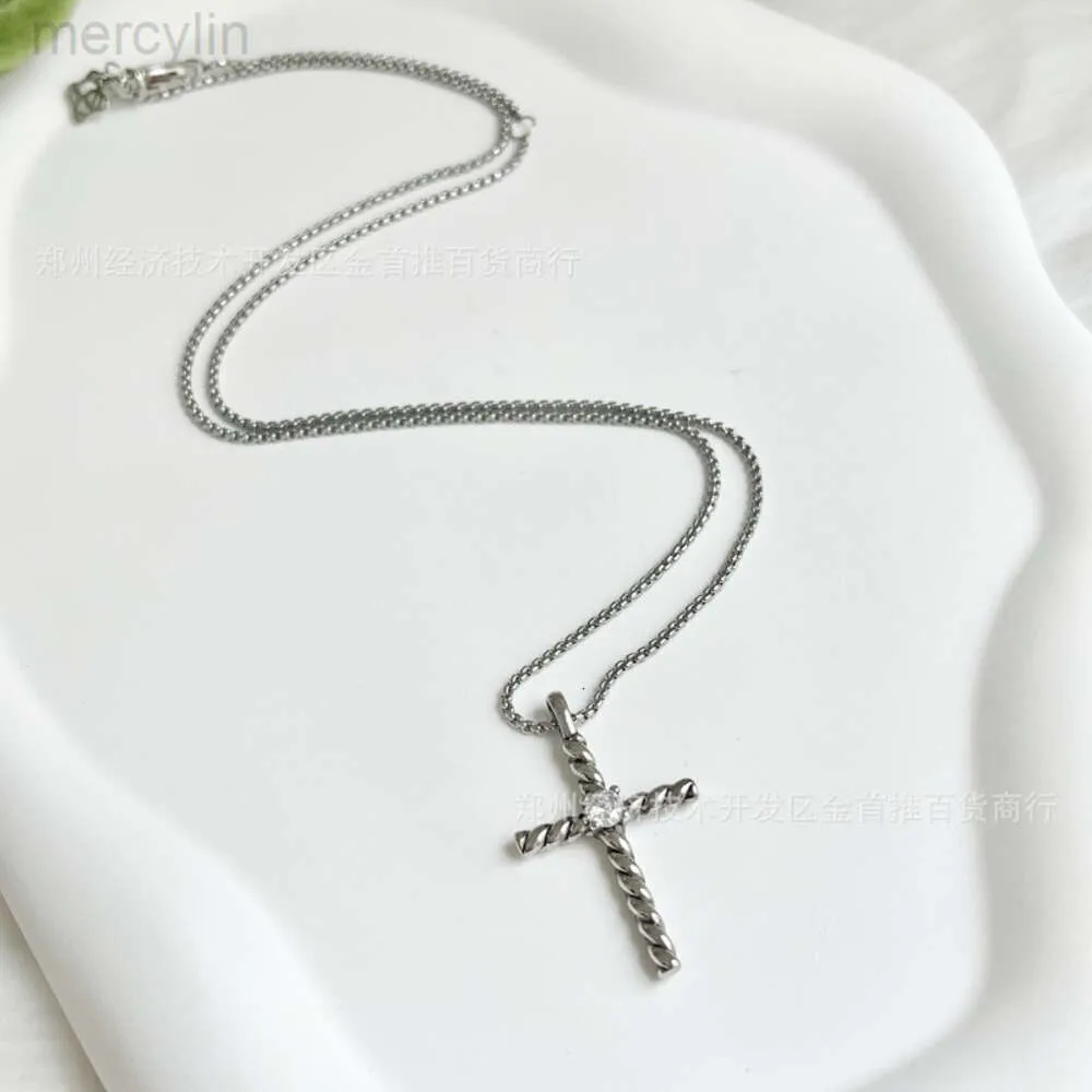 2024 Designer David Yumans Yurma Jewelry Bracelet Xx Cross Single Diamond Pendant Clavicle Necklace Quick Sale