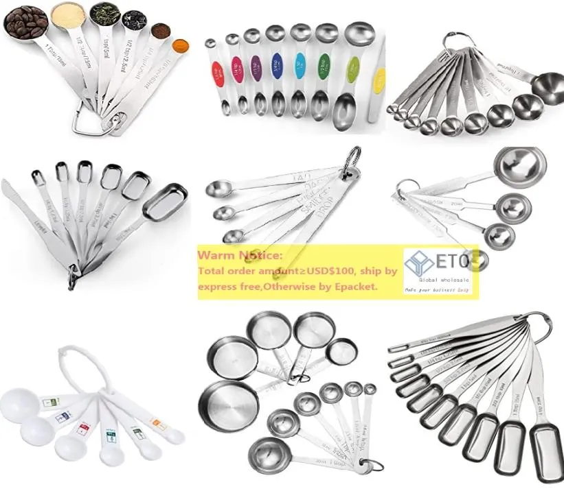 Stainless Steel Round Measuring Spoons for Measuring Liquid Dry Ingredients Drop Smidgen Pinch Stainless Steel Round Measuring Set5412256