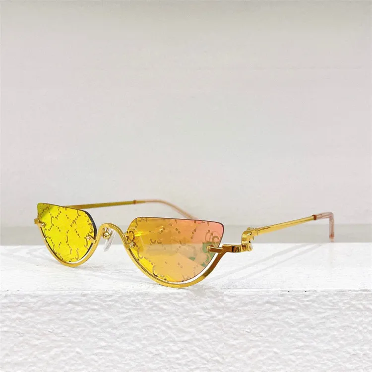 Designer Solglasögon Kvinnor Ögade Polariserade glasögon Halva ram Glasögon Retro Frame Solglasögon