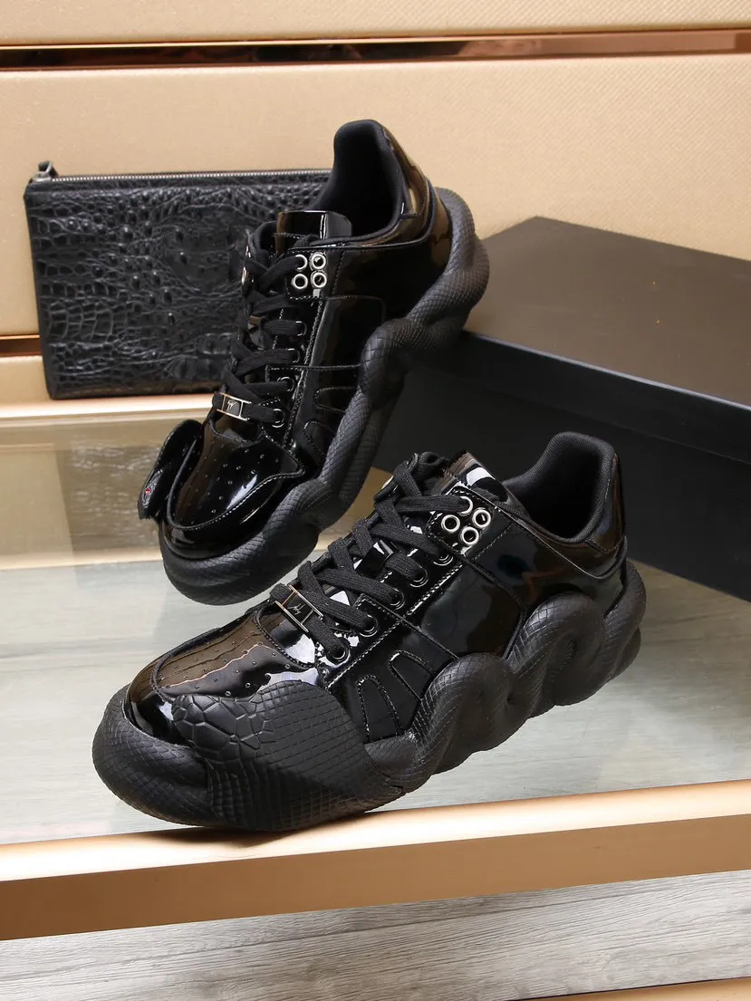 Professional Low Top Men Sneaker Shoes Clear Sole Mesh Breate Leather Platform Sole Trainers Wholesale Rabatt Comfort Runner Sports Sport