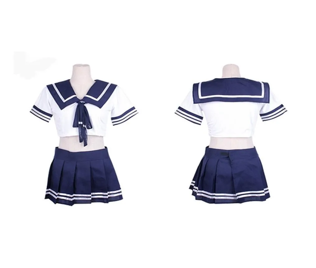 4xl Size School Student Uczeń munduru japońskiego uczennicy erotycznej pokojówki erotyczne kostium seks mini spódnica strój seksowna bielizna cosplay egzotyczna 213732414