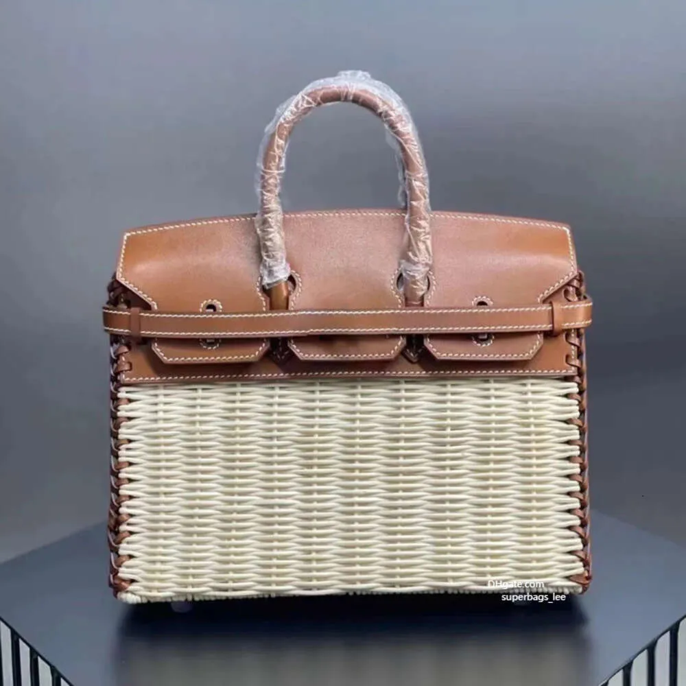 10A luxury woven picnic bag women handbag designer bag large capacity tote bags Handbag spliced shoulder crossbody Bag