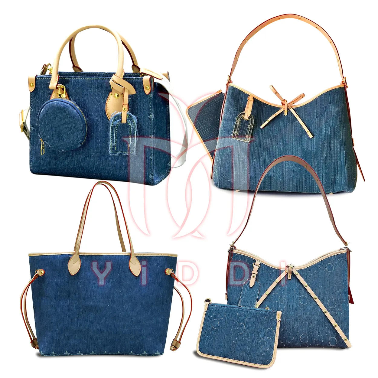 Mode -Denim -Einkaufstaschen Designer -Tasche Frauen Taschen Tasche 10A Qualität Luxus Denim Handtaschen nie einkaufen