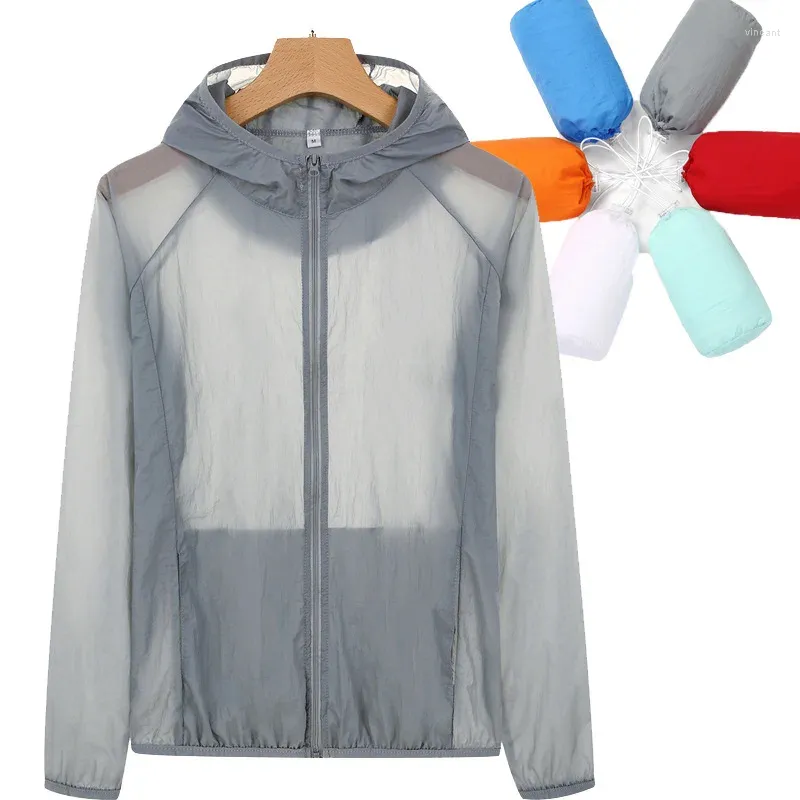 Pulls de protection pour hommes Vêtements de protection contre l'été mince et femme de soleil extérieure pour femmes, manteau respirant léger