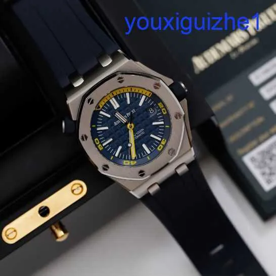 Fantezi AP bilek saati Royal Oak Ofshore 15710ST Erkekler Spor Saati Çelik Otomatik Mekanik İsviçre Yapım Lüks Spor Saati Çapı 42mm