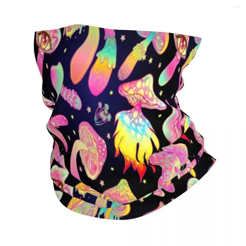 Lenços cogumelos colorido colorido bandana pescoço capa de fantasia balaclavas máscara lenço de lenço de uso multiuso pesca para homens mulheres adultos