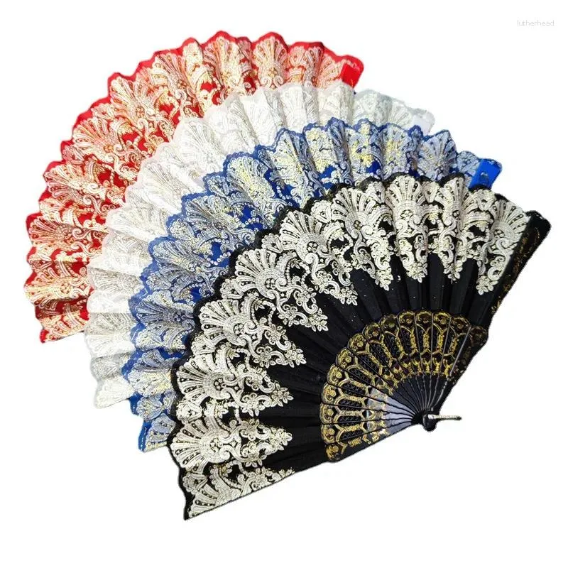 Dekorativa figurer Vintage Folding Fan Spanish Chinese Dance Cosplay Hand Held fans Art Craft Home Decoration Wedding Party Favors Gifts