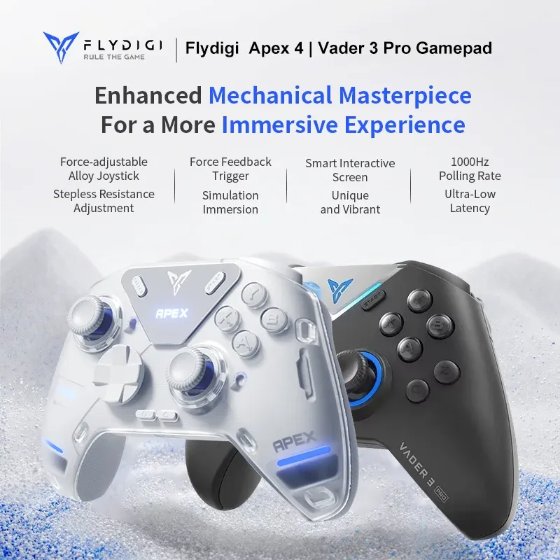 Möss Flydigi Apex 4/Vader 3 Pro Wireless Gaming Controller Elite Force Feedback Trigger för PC Palworld/Switch/Mobile/TV Box Gamepad