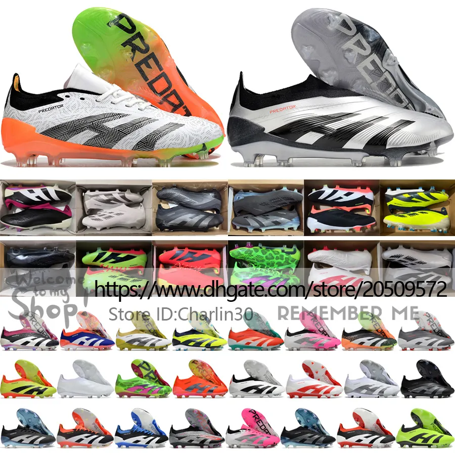 أرسل مع أحذية كرة القدم ذات جودة حقيبة الثلاثين الذكرى السنوية 24 Elite Latse Laces Fg Fg Soccer Caleats مريحة تدريبات كرة قدم جلدية الولايات المتحدة 6.5-11.5